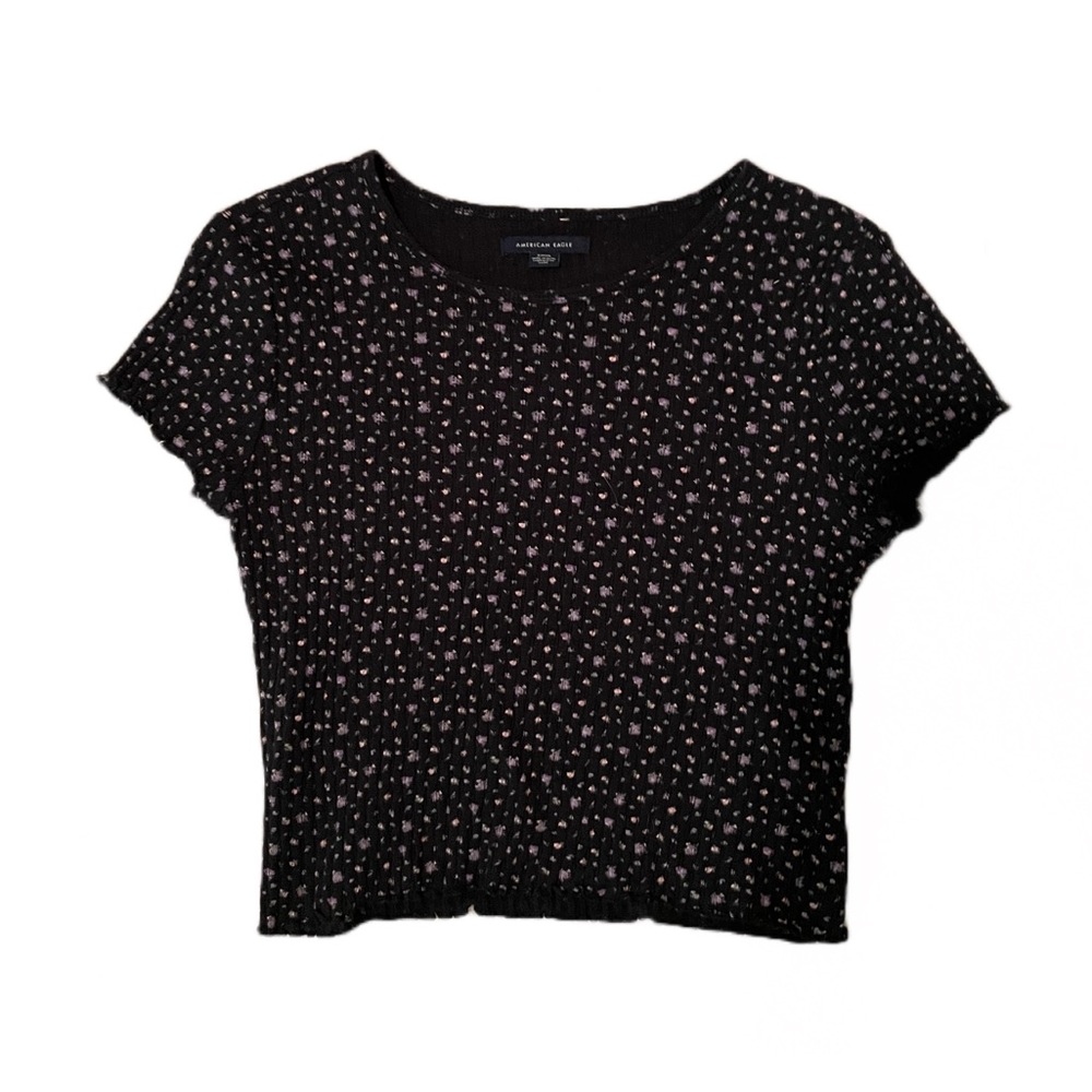 American Eagle Floral Baby Tee
